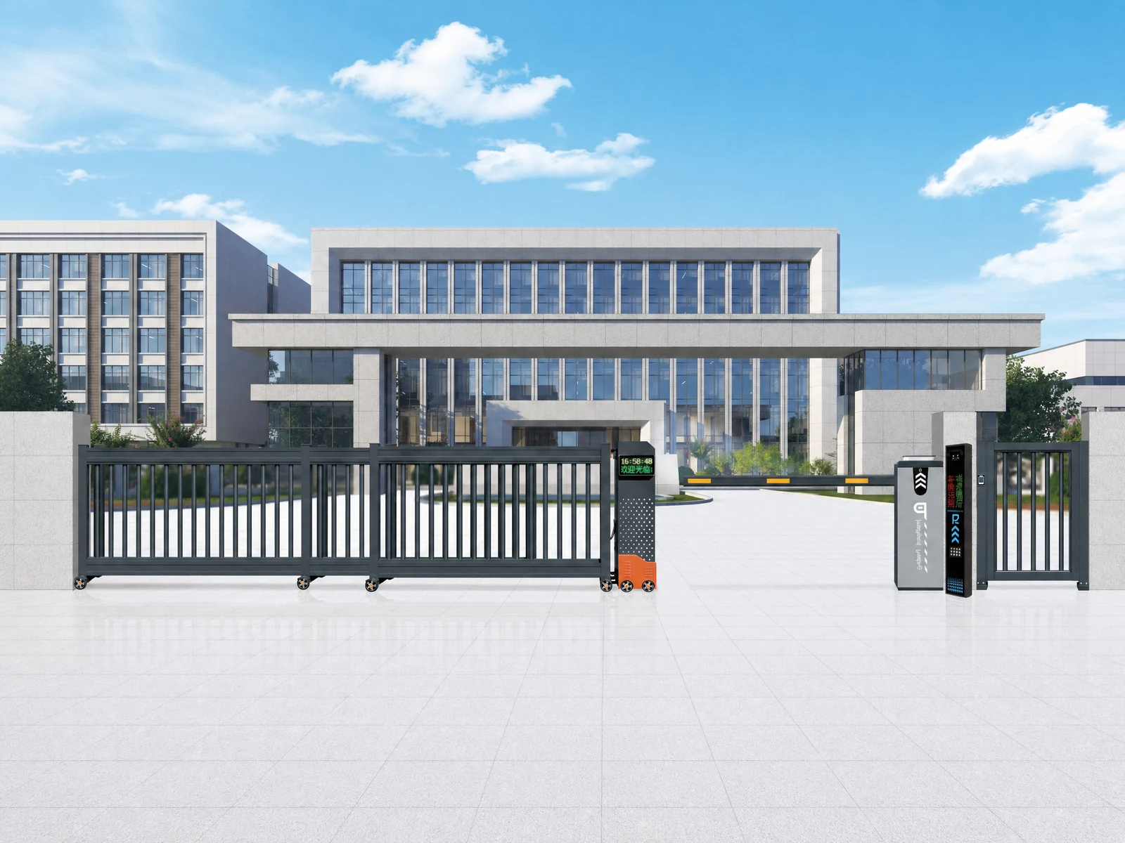 Electric Telescopic Industrial Security Gate Electric Telescopic Industrial Security Gate
