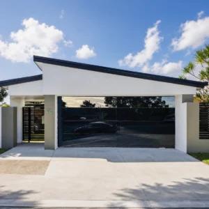 Home Full Black Mirror Glass Garage Door