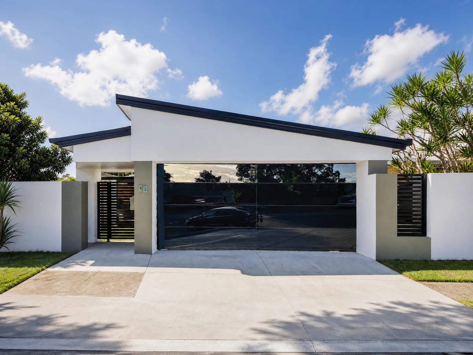Full Black Mirror Glass Garage Door Full Black Mirror Glass Garage Door